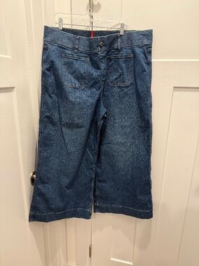 SPANXshape EveryWear Cropped Wide Leg Jeans with Patch Pockets